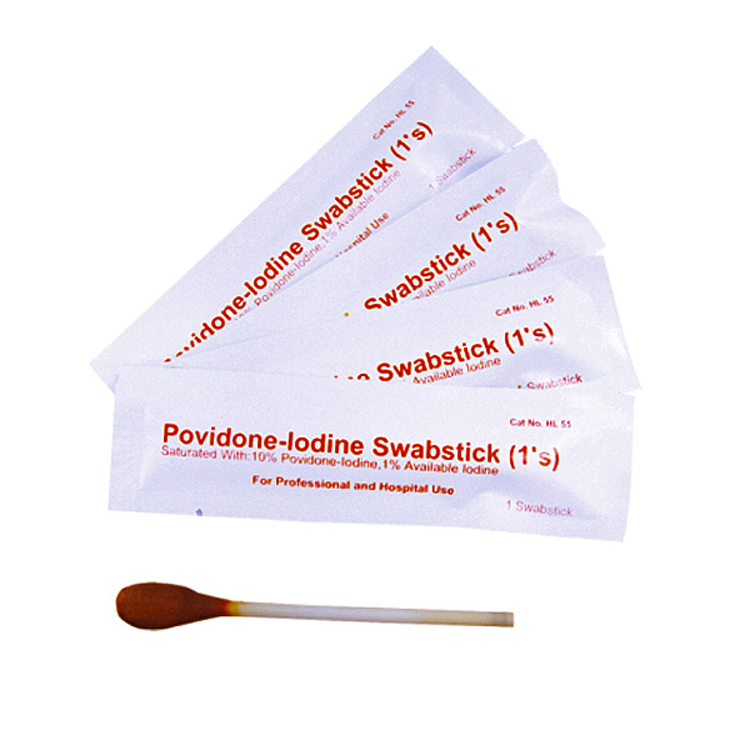 Low Price Wholesale Disposable Povidone-Iodine Prep Swabstick with Disinfection