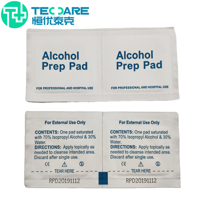 Customized Medical Disposable Latex Free 70% Isopropyl Alcohol Prep Pad with CE Certificate