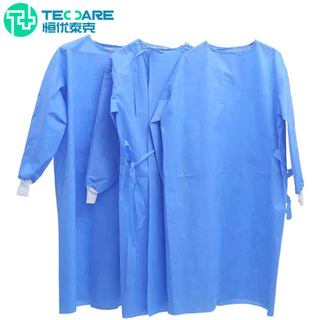 Non-Woven Waterproof Blue Isolation Gown